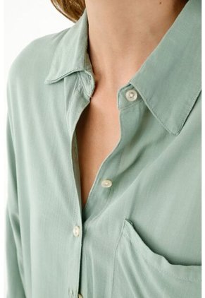 Camisa Verde Oversize Para Mujer
