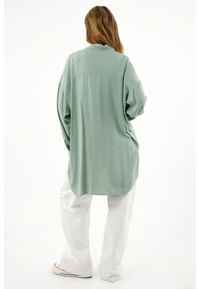 Camisa Verde Oversize Para Mujer