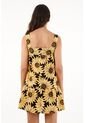 Vestido Corto Con Estampado De Girasoles Para Mujer de topmark