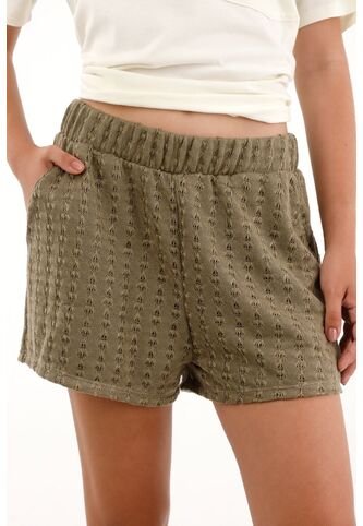 Topmark Short Con Pretina Elástica Tejido Verde Para Mujer topmark