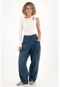 Topmark Jean Balloon De Pretina Elástica Azul Para Mujer de topmark