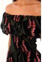 Topmark Vestido Corto Estampado Con Escote Bandeja Para Mujer de topmark