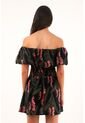 Topmark Vestido Corto Estampado Con Escote Bandeja Para Mujer de topmark