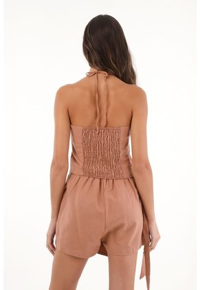 Topmark Camisa Halter Con Estampado De Flores Para Mujer