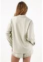 Topmark Camisa Para Mujer De Viscosa Verde Salvia Relaxed Fit Con Textura Arrugada de topmark