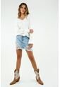 Falda De Jean Corta Para Mujer de topmark