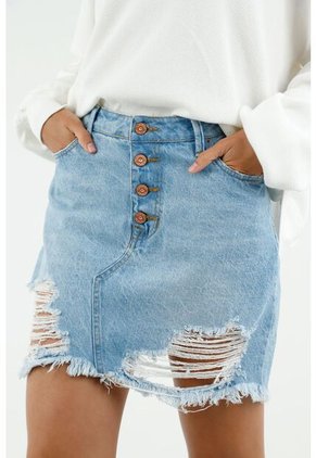 Falda De Jean Corta Para Mujer