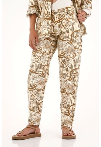 Topmark Pantalón Mom Estampado De Flores Para Mujer topmark