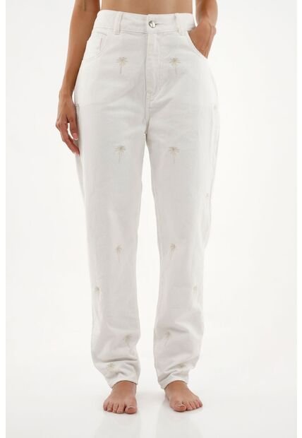 Jean Mom Fit Crudo Para Mujer