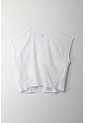 Topmark Camiseta Con Cortes Verticales Blanca Para Mujer de topmark