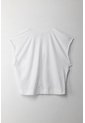 Topmark Camiseta Con Cortes Verticales Blanca Para Mujer de topmark