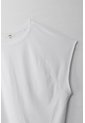 Topmark Camiseta Con Cortes Verticales Blanca Para Mujer de topmark