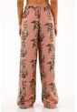 Topmark Pantalón Rosado Tiro Alto Con Estampado De Flores Para Mujer de topmark