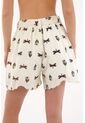 Topmark Short Estampado Con Cintutón Crudo Para Mujer de topmark