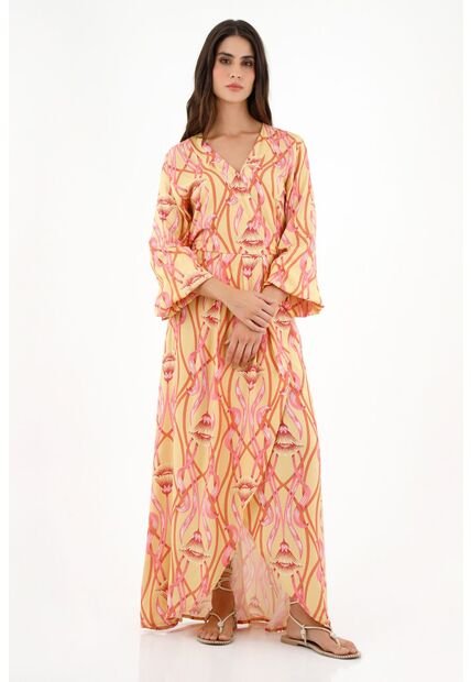 Topmark Vestido Largo Con Estampado De Flores Para Mujer