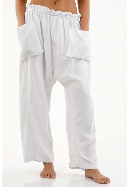 Topmark Pantalón Blanco Oversize Para Mujer
