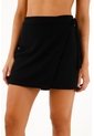 Topmark Falda Corta Negra De Tela Con Textura Para Mujer de topmark