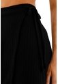 Topmark Falda Corta Negra De Tela Con Textura Para Mujer de topmark