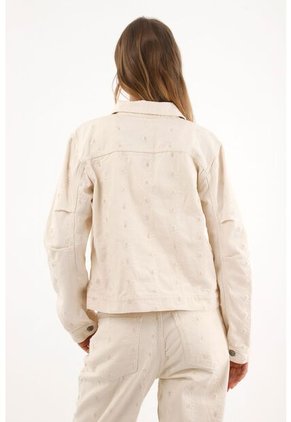 Topmark Chaqueta Con Detalles Bordados A Tono Crudo Para Mujer