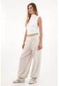 Topmark Pantalón Jogger Con Bordado A Tono Crudo Para Mujer de topmark