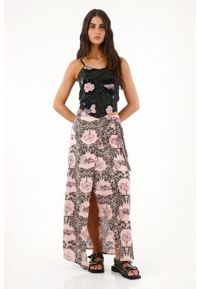 Topmark Falda Tipo Pareo Con Estampado De Peces Para Mujer