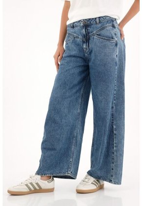 Topmark Jean Con Cortes Decorativos Tono Medio Para Mujer