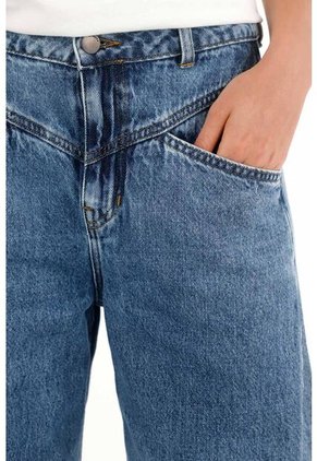 Topmark Jean Con Cortes Decorativos Tono Medio Para Mujer