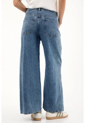 Topmark Jean Con Cortes Decorativos Tono Medio Para Mujer