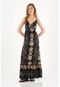 Topmark Vestido Largo Estampado Con Escote Cruzado Para Mujer de topmark