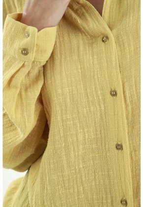 Camisa Amarilla Manga Larga Para Mujer