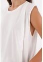 Camiseta Manga Sisa Con Prenses Crudo Para Mujer de topmark