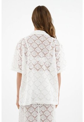 Camisa Tejida Blanca Para Mujer