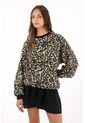 Topmark Buzo Estampado Animal Print Multicolor Para Mujer de topmark