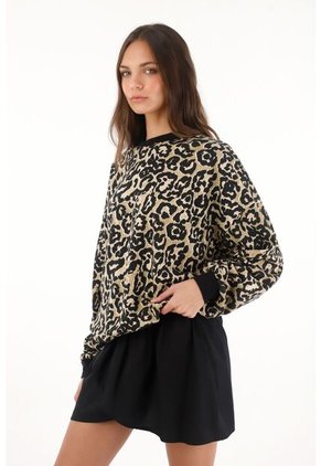 Topmark Buzo Estampado Animal Print Multicolor Para Mujer