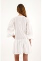 Topmark Vestido Crudo Corto Manga Larga Para Mujer de topmark