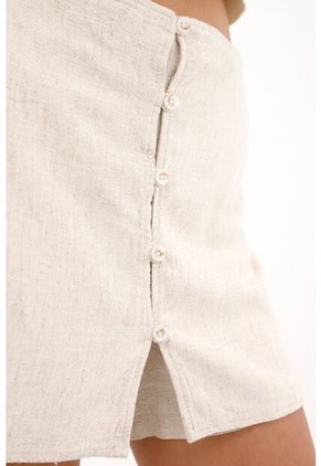 Topmark Falda Short Con Botones Crudo Para Mujer