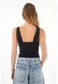 Topmark Camiseta Con Escote Asimétrico Negra Para Mujer de topmark
