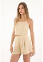 Topmark Short Con Prenses En Delantero Crudo Para Mujer de topmark