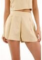 Topmark Short Con Prenses En Delantero Crudo Para Mujer de topmark