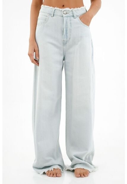 Jean En Denim Liviano Azul Claro Para Mujer