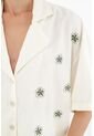 Topmark Camisa Crudo Con Mini Bordados Para Mujer de topmark