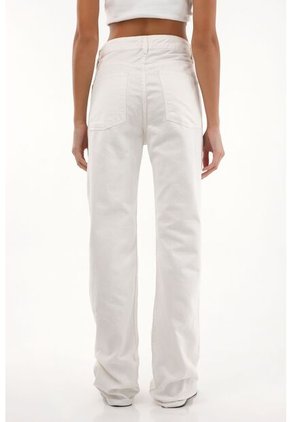Topmark Jean Recto Con Bordados Crudo Para Mujer