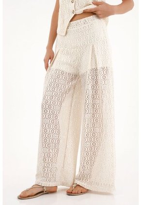 Topmark Pantalón Oversize Tejido Crudo Para Mujer