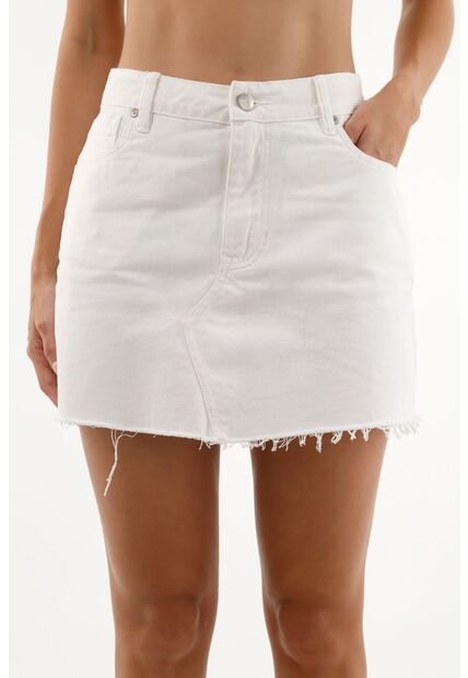 Falda Crudo Con Terminación En Punta Para Mujer