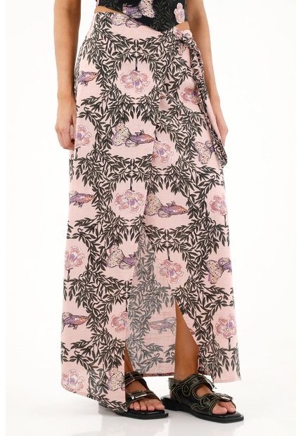 Topmark Falda Tipo Pareo Con Estampado De Peces Para Mujer