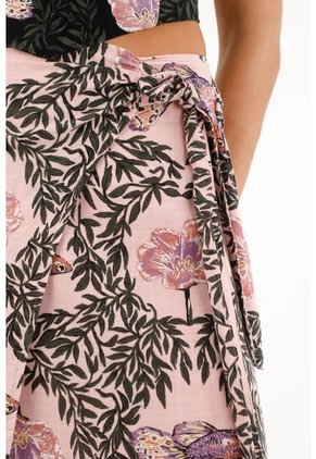 Topmark Falda Tipo Pareo Con Estampado De Peces Para Mujer