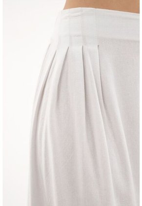 Pantalón Blanco Wide Leg Para Mujer