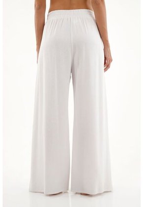 Pantalón Blanco Wide Leg Para Mujer