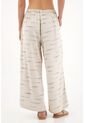 Pantalón Wide Leg Con Detalles Bordados Y Pretina Elástica Para Mujer de topmark