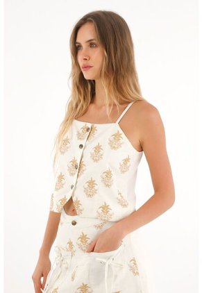 Topmark Camisa De Tiras Estampada Para Mujer